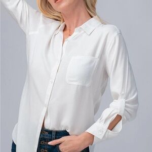 Women's White Button-Up
